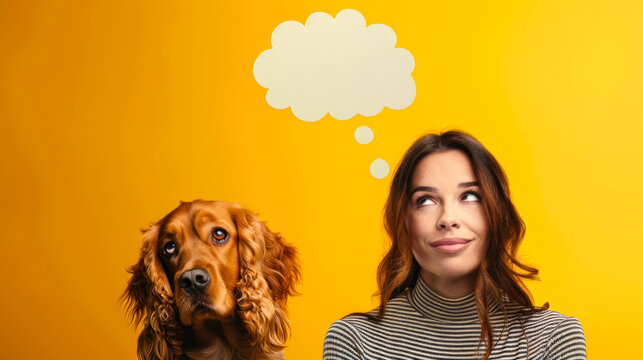 Concept of sharing thoughts with your favorite pet