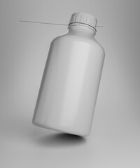 Blank shiny empty bottle ready for your logo or design! Perfect for 3D rendered advertisements.