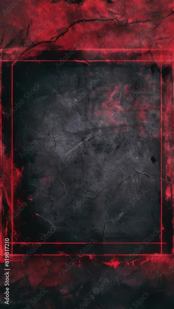 Poster a black and red background with a red frame