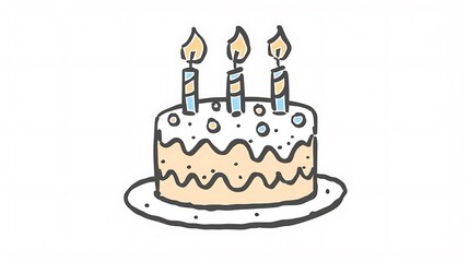 cake, birthday, sweet, dessert, food, illustration, chocolate, vector, cream, celebration, cherry, wedding, party, bakery, delicious, cupcake, pie, strawberry, design, decoration, cartoon, candle, hol