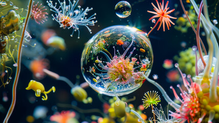 Aquatic Microcosm.  The Dance of Life in a Single Droplet