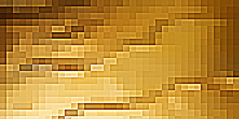 Abstract Gold square pixel mosaic background, Golden pixel background. Stylish template for presentation, advertising, banner, New Gold Design