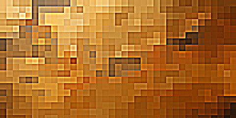 Abstract Gold square pixel mosaic background, Golden pixel background. Stylish template for presentation, advertising, banner, New Gold Design