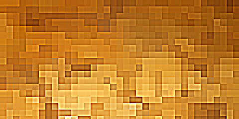 Abstract Gold square pixel mosaic background, Golden pixel background. Stylish template for presentation, advertising, banner, New Gold Design