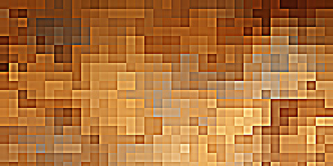 Abstract Gold square pixel mosaic background, Golden pixel background. Stylish template for presentation, advertising, banner, New Gold Design