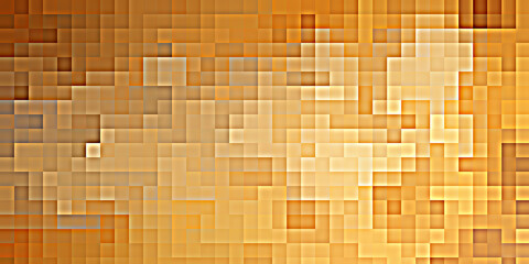 Abstract Gold square pixel mosaic background, Golden pixel background. Stylish template for presentation, advertising, banner, New Gold Design