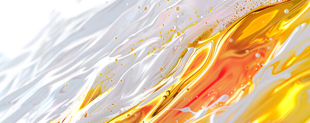 Abstract golden fluid art wave background