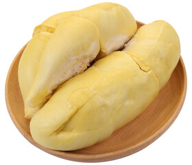 Durian on wooden dish