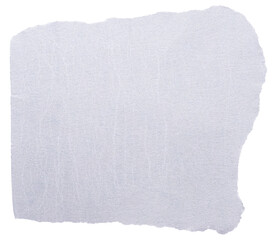 Isolated cut out torn piece of blank gray paper note cardboard with texture and copy space for text, transparent png background design element
