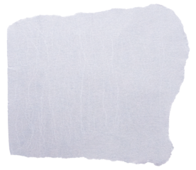 Isolated cut out torn piece of blank gray paper note cardboard with texture and copy space for text, transparent png background design element
