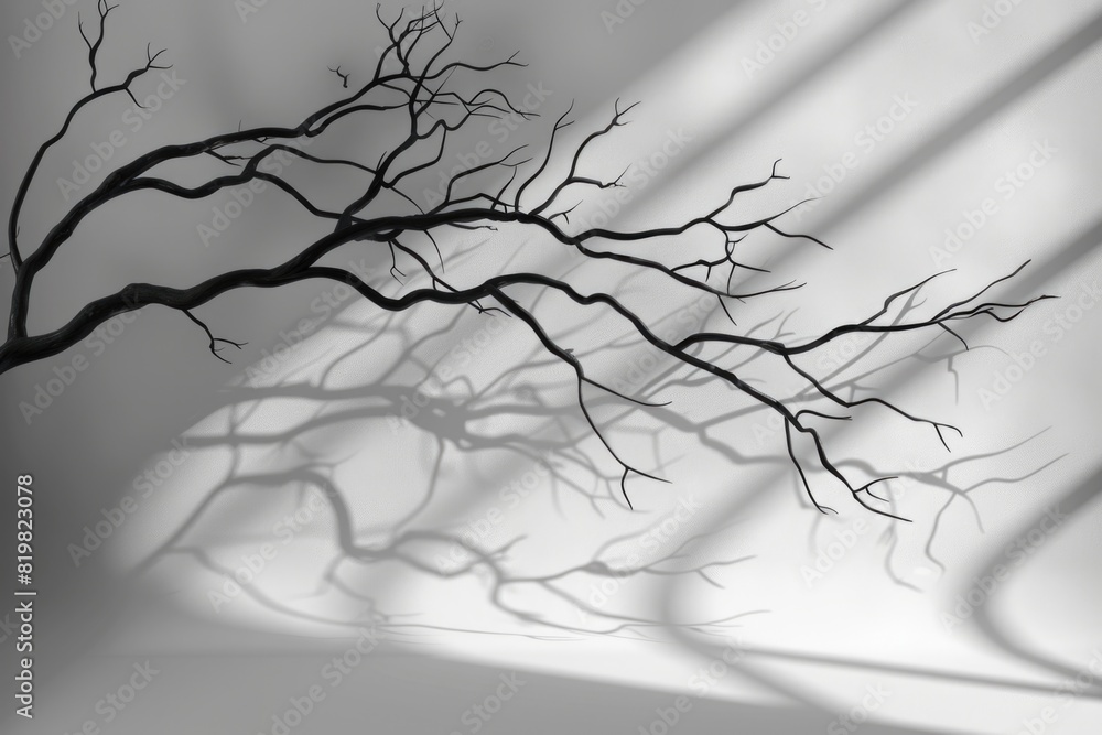 Poster a stark image of a lone tree in monochrome. perfect for minimalist designs