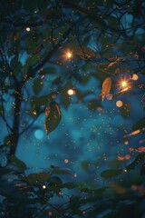 A tree adorned with sparkling lights, perfect for holiday decorations