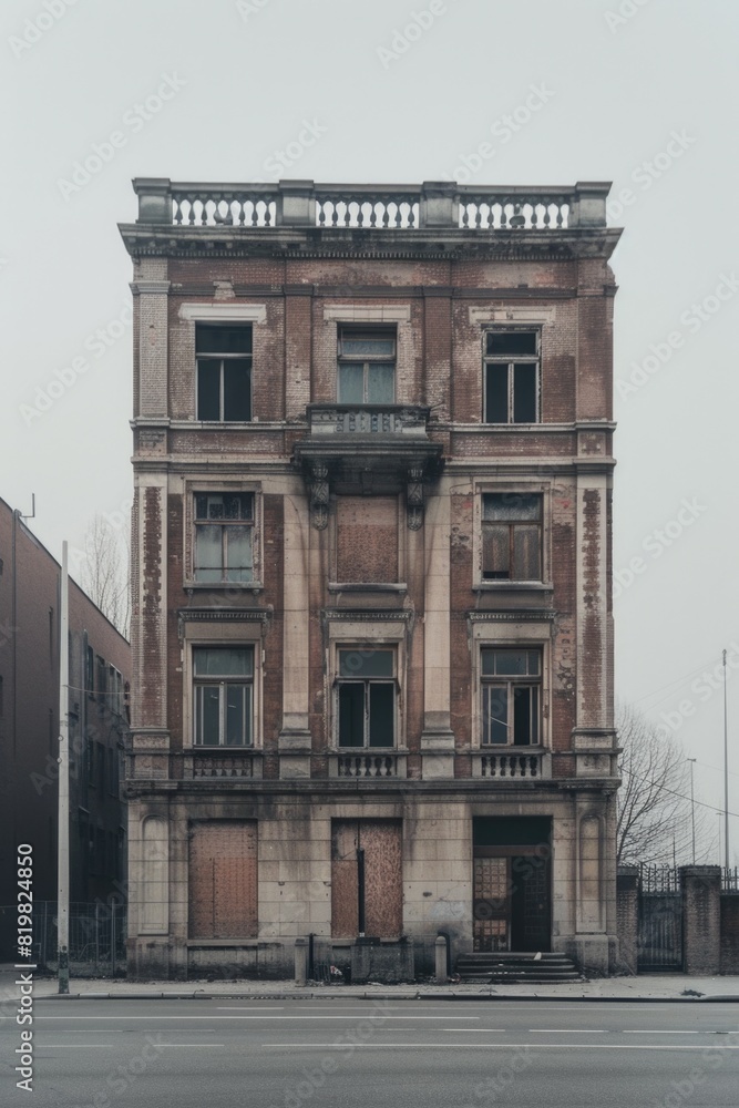 Poster A very tall building with a multitude of windows. Suitable for architectural and urban themes