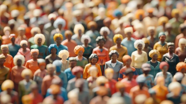 A large group of figurines of different colors. Suitable for various design projects