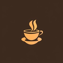 Coffee logo solid background