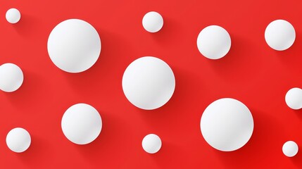 White circles with simple volume in an abstract template banner