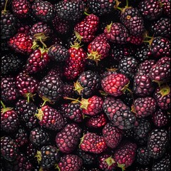 Morus texture background, mulberries fruits pattern, many mul berries mockup, berries banner, black berry