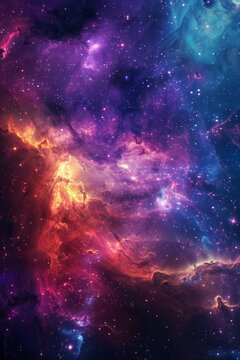 Universe abstract background, colorful space galaxy clouds nebula, stary cosmos, universe wallpaper