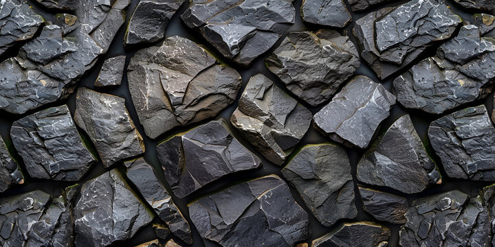 Large Stone Accents In Asphalt Texture Background