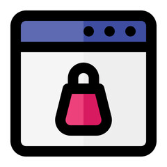 Ecommerce Icon in Filled Line Style