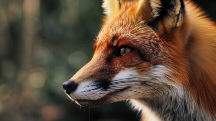 Obraz premium Detailed close-up of a red fox's face. Suitable for wildlife and animal themes