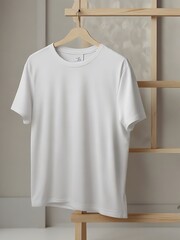 white t shirt on a hanger