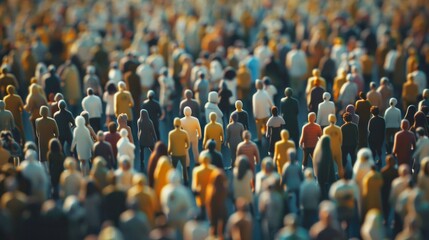 Obraz premium A large group of people standing together. Suitable for team building concepts
