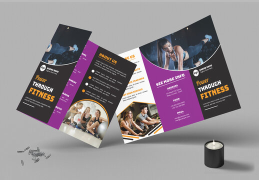 Fitness Trifold Brochure Layout