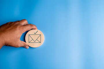 Email Checking and Protection Security from Spam. Security protection notification on internet letter security protect, junk and trash mail and compromised information.