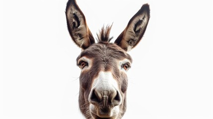 Close up image of a donkey's face, suitable for various projects