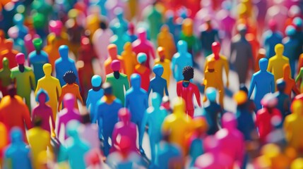 A vibrant image of a large group of people standing together. Perfect for team-building or diversity concepts