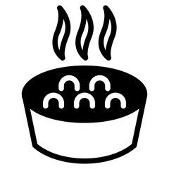 Soup meal vector icon, hot food symbol. Vector illustration for web site or mobile app
