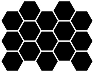 Honeycomb icon. Honeycomb bee natural icons. Yellow honeycomb symbol. Honeycomb Hexagons. Vector illustration