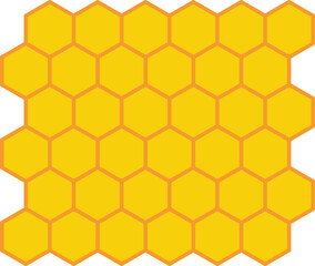 Honeycomb icon. Honeycomb bee natural icons. Yellow honeycomb symbol. Honeycomb Hexagons. Vector illustration