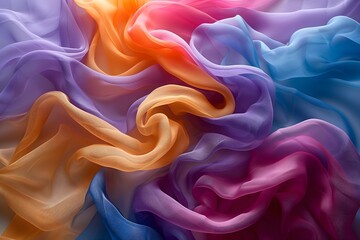 Obraz premium Vibrant Multicolored Fabric Texture for Abstract Designs, Posters, or Backgrounds