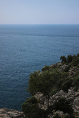 Picturesque Landscape of Mediterranean Sea, Turkey. Summer Travel.