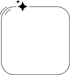 Minimalist aesthetic line frame