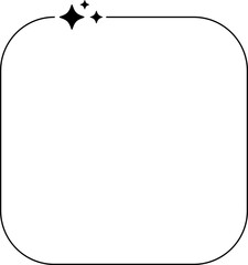 Minimalist aesthetic line frame