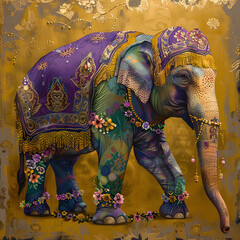 Golden Elephant Wonders Majesty of the Land