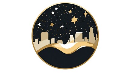 Naklejka premium night city