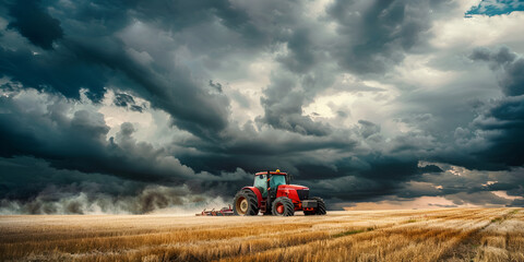 Tractor Crashes In A Storm