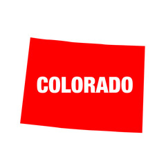 Colorado map in red color