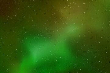 background with particles green  sky, space galaxy