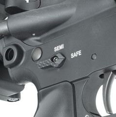 AR-15 safety selector in the 