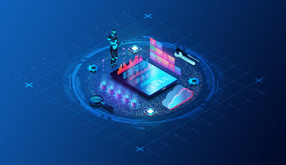IT Operations Analytics Concept - ITOA - 3D Illustration