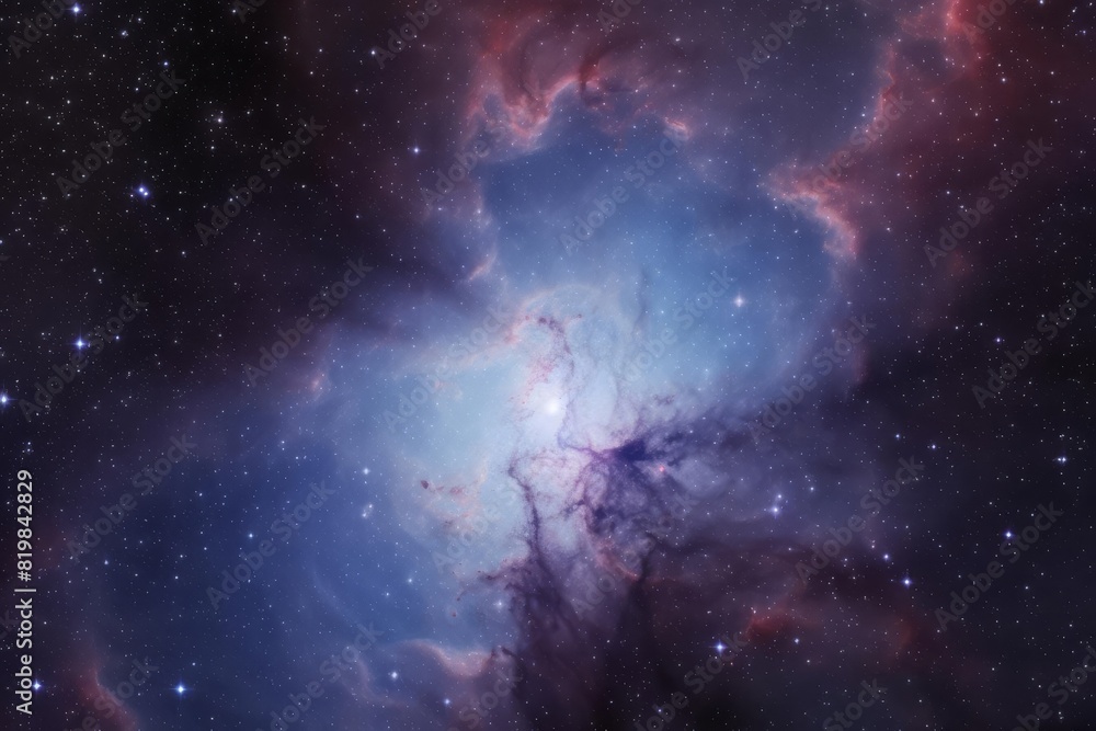 Wall mural stunning deep space nebula with vibrant colors and stars. cosmic background showing intricate detail