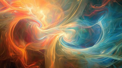 Naklejka premium An abstract representation of energy, with swirling patterns of light and color.