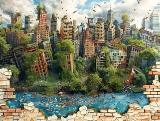 Vision of a Futuristic City Facing Sustainability Challenges and Resource Scarcity