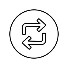 loop icon with white background vector stock illustration