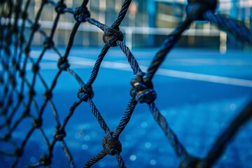 Bird's-eye view of empty rural sports court. Soccer, basketball, volleyball, tennis court.. Beautiful simple AI generated image in 4K, unique.
